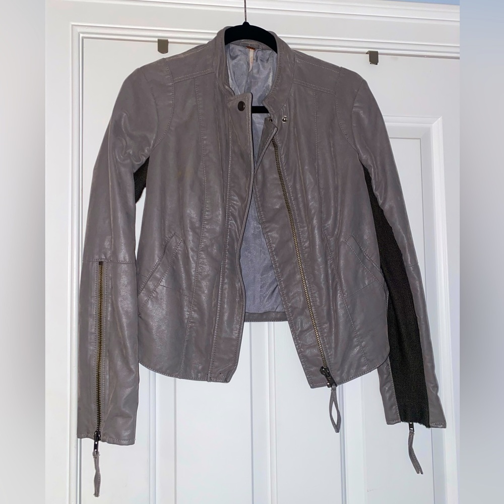 Free People Jacket - gray, size 2